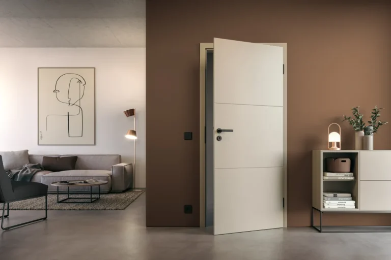 HUGA Innentür Signum 31 in RAL 9001 in einem modernen Wohnbereich